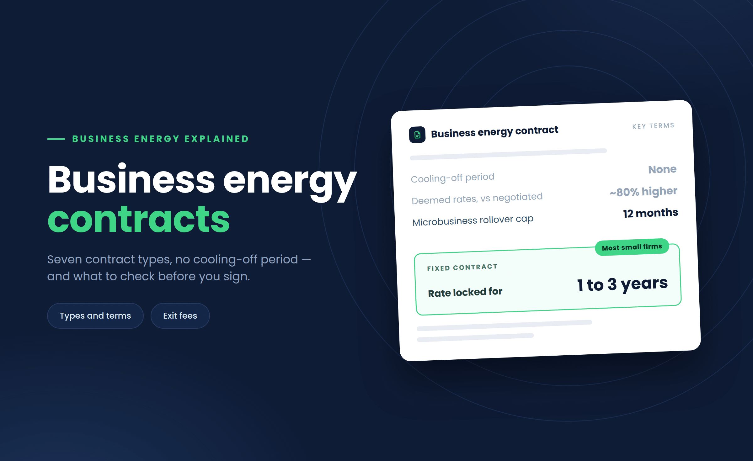 Business energy contracts: seven contract types, no cooling-off period, and what to check before you sign