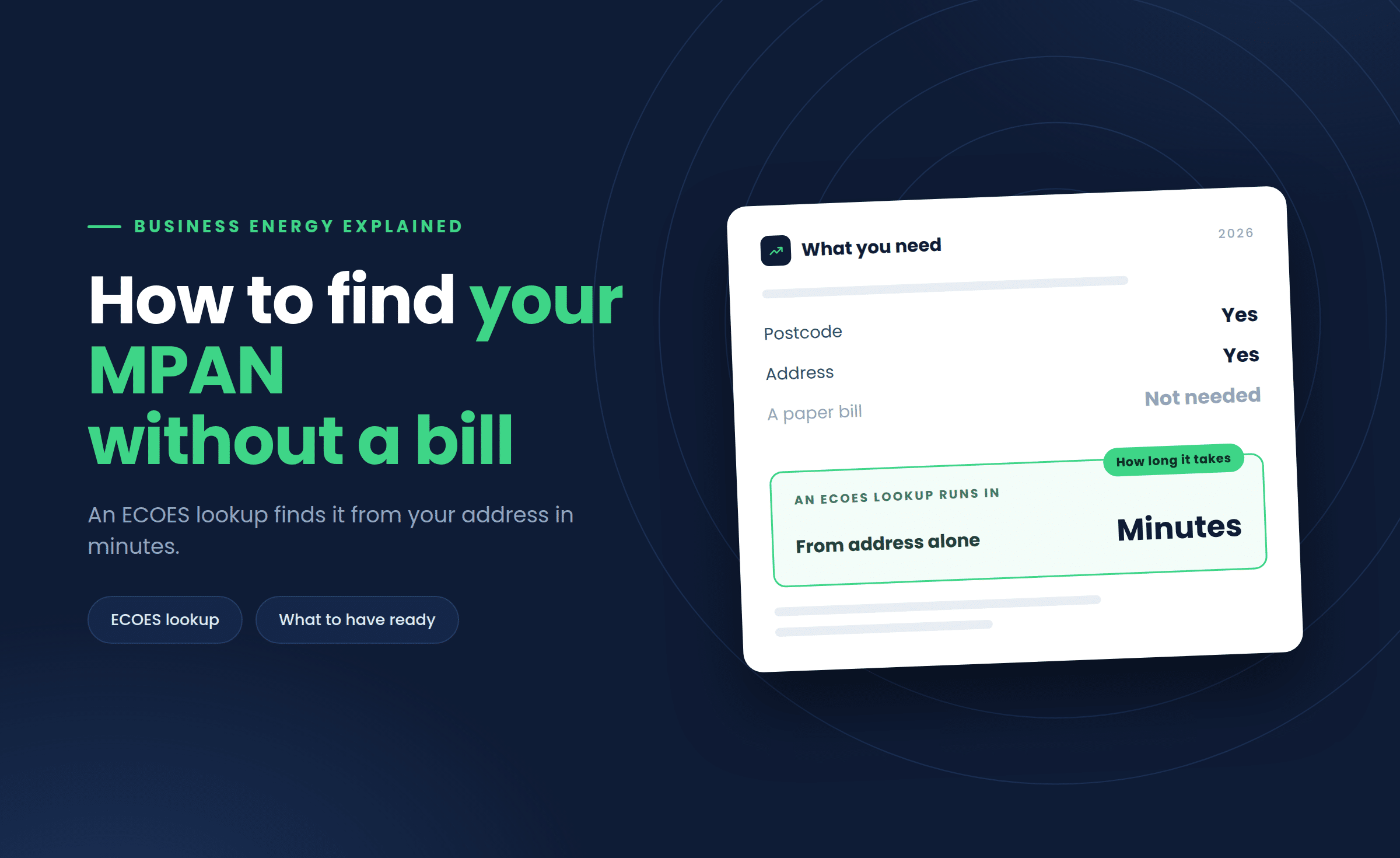 How Do You Find Your MPAN Without a Bill?