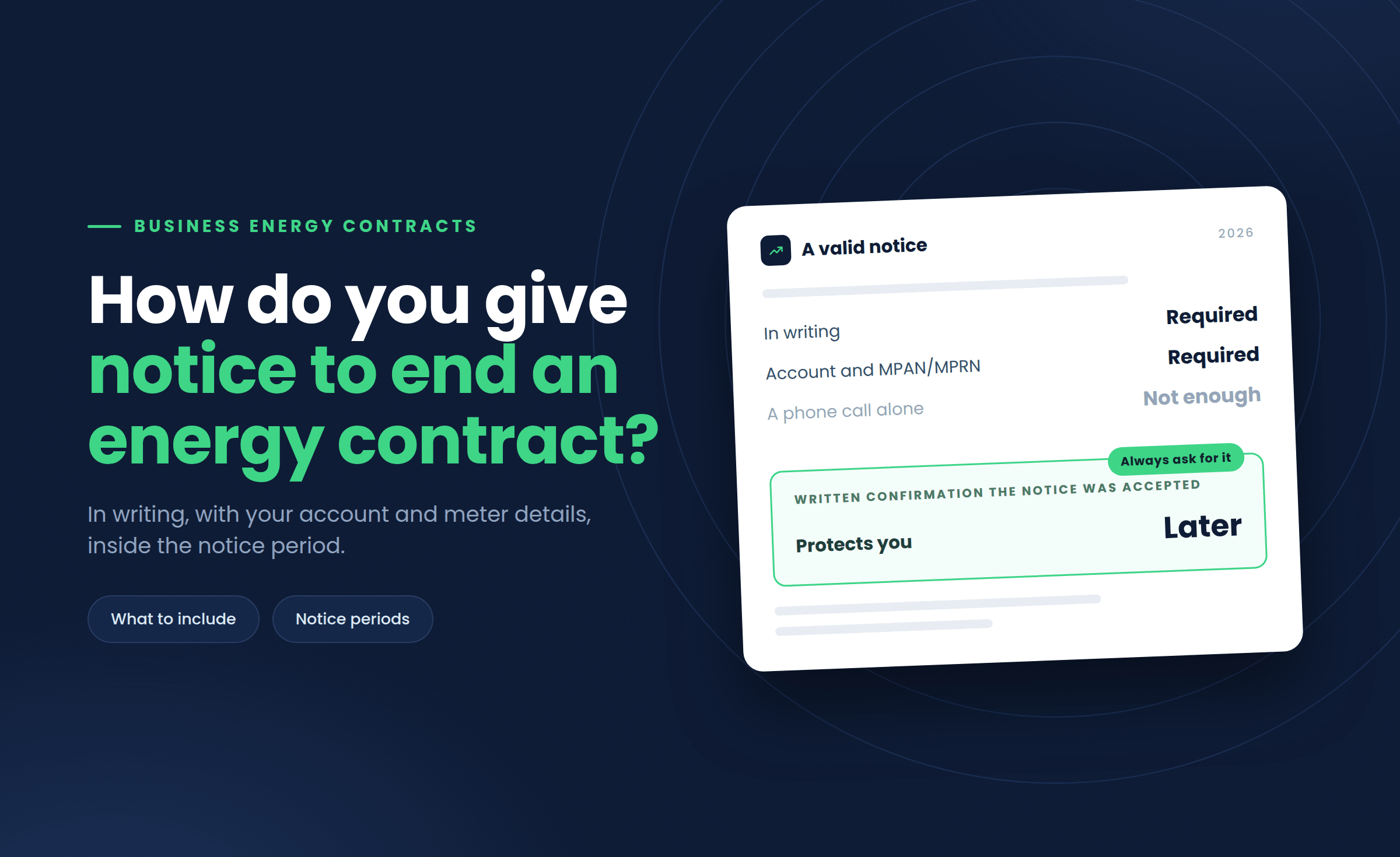 How Do You Give Notice to Terminate a Business Energy Contract?