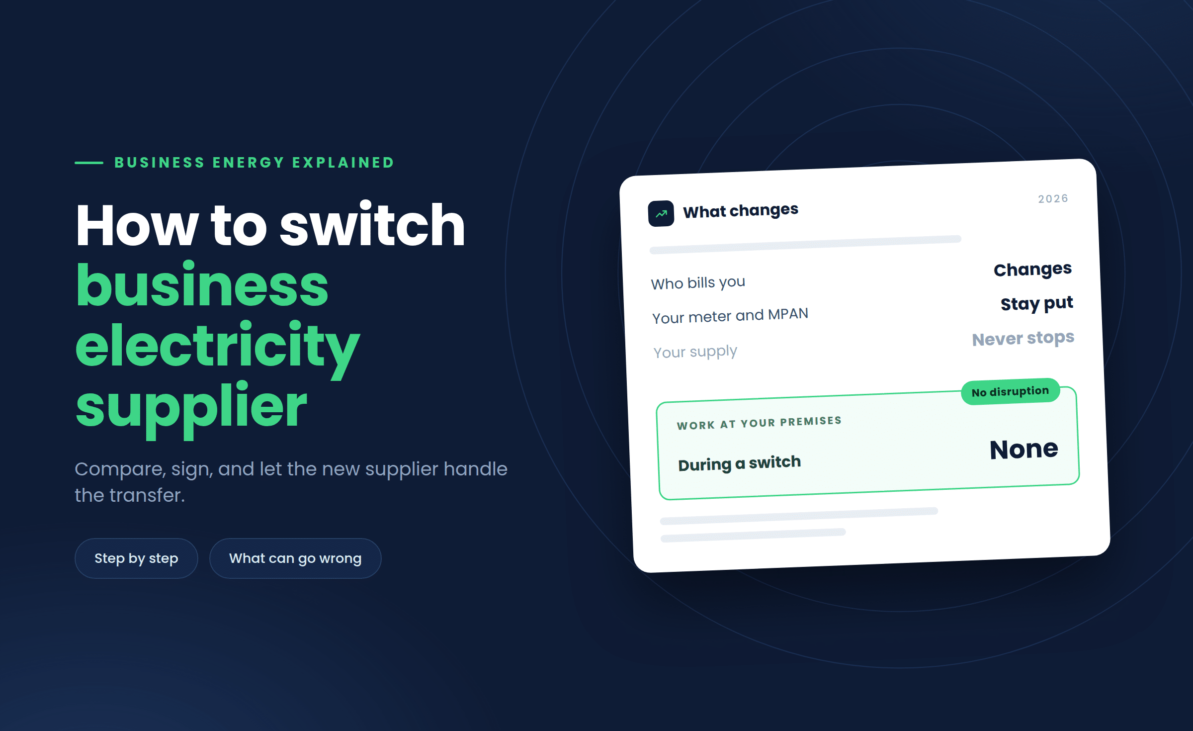 How Do You Switch Business Electricity Supplier?