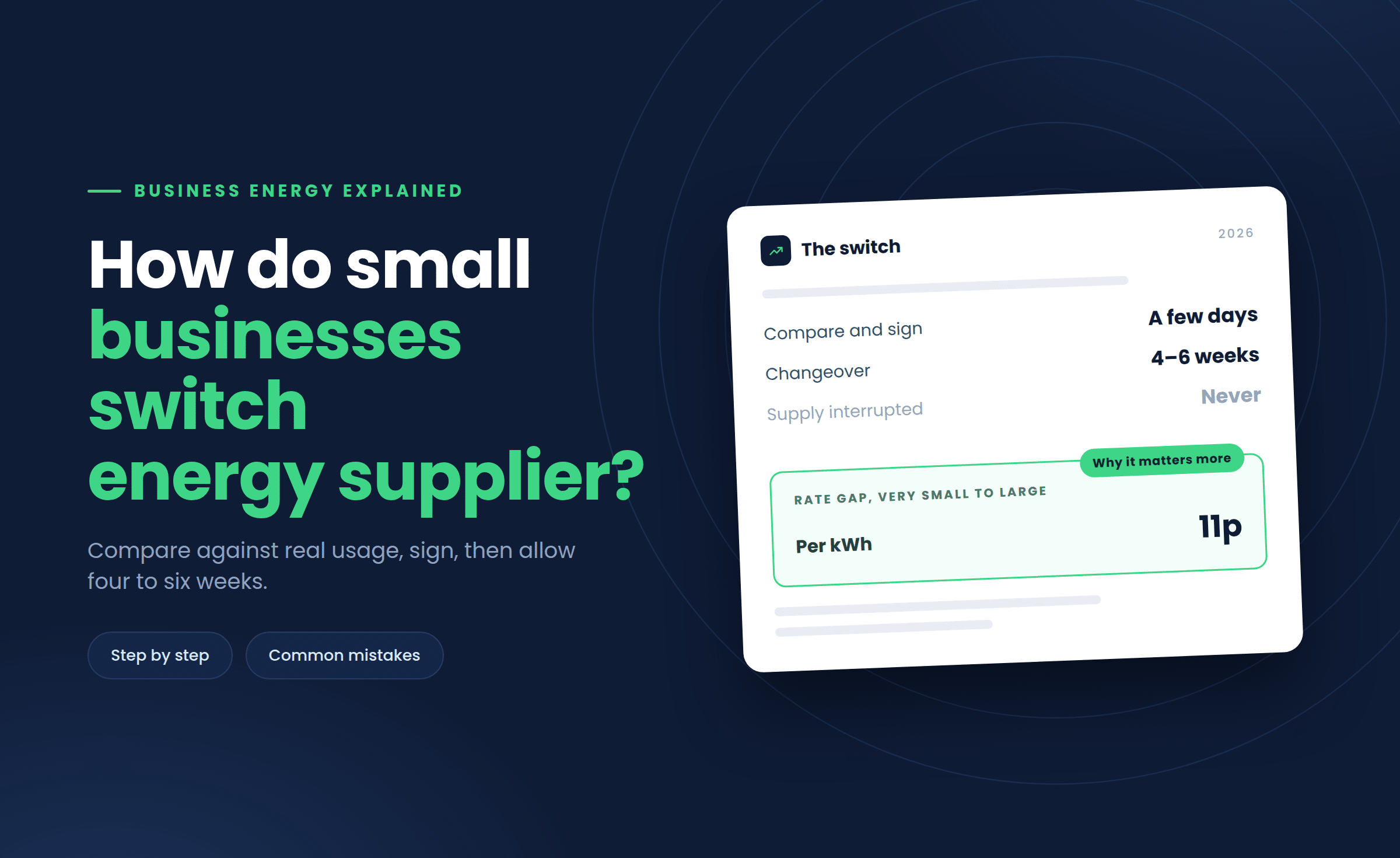 How Do Small Businesses Switch Energy Supplier?