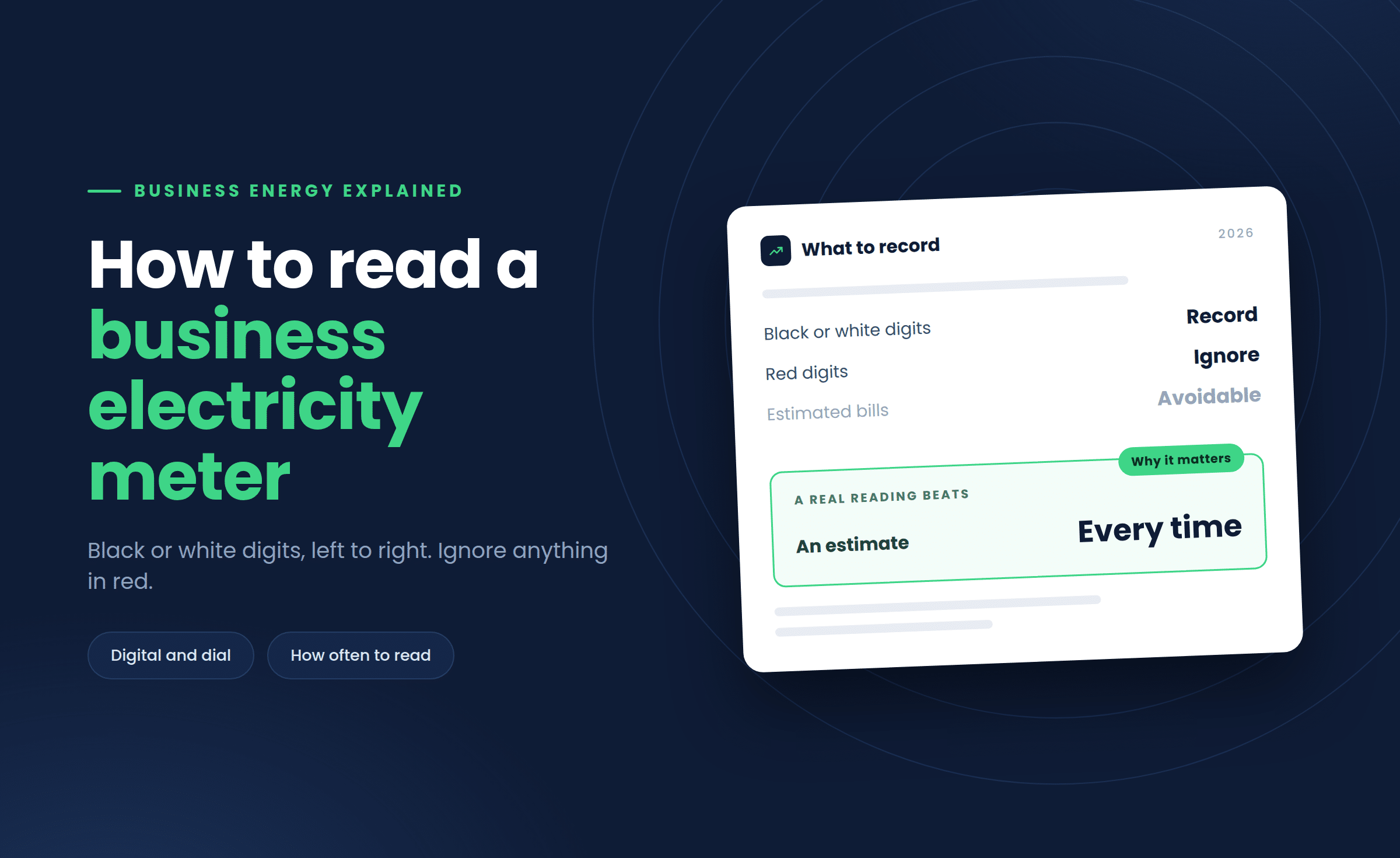 How Do You Read a Business Electricity Meter?