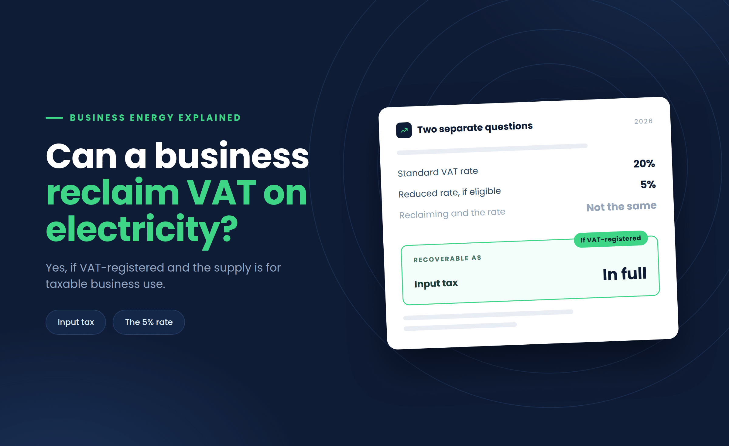 Can a Business Reclaim VAT on Electricity?
