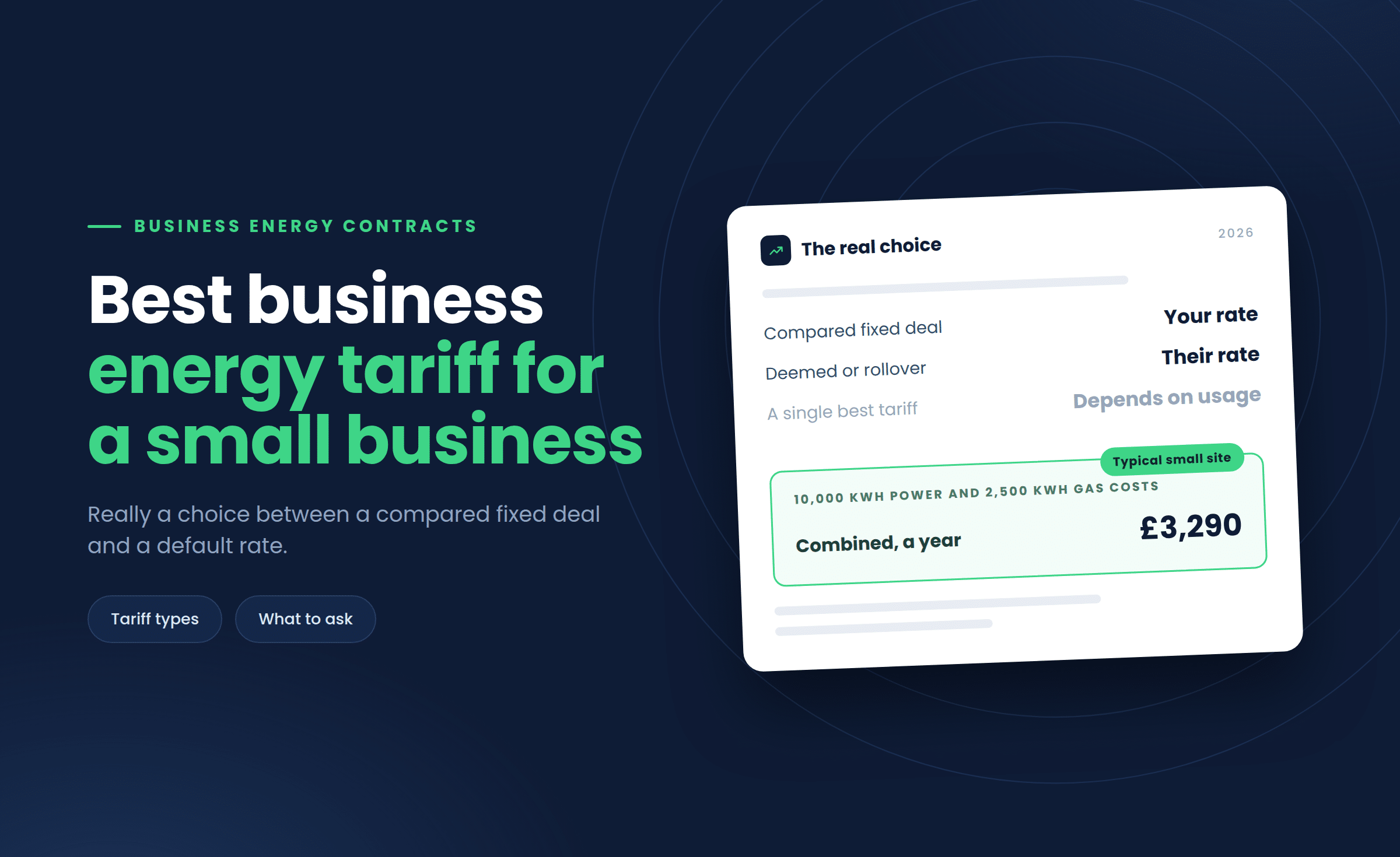 What Is the Best Business Energy Tariff for a Small Business?